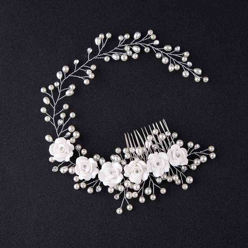 Wedding Crystal Bride Hair Flower Headband