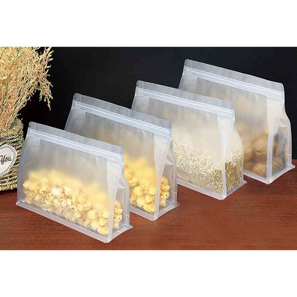 Self-sealed Thick Food Storage Bag & Stand Up Transparent Package Carry Bags