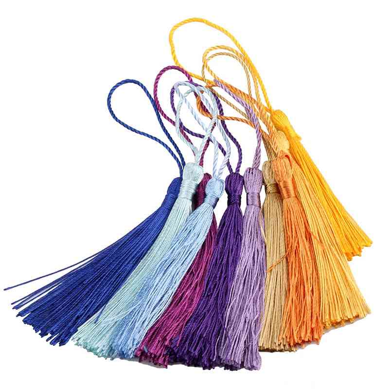 Polyester Silk- Long Tassels Craft Curtains, Hang Rope Fringe, Trim Ornaments