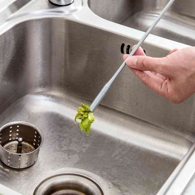 Køkkenvask rengøringskrog kloak mudderingsanordning fjederrør håruddybningsværktøj