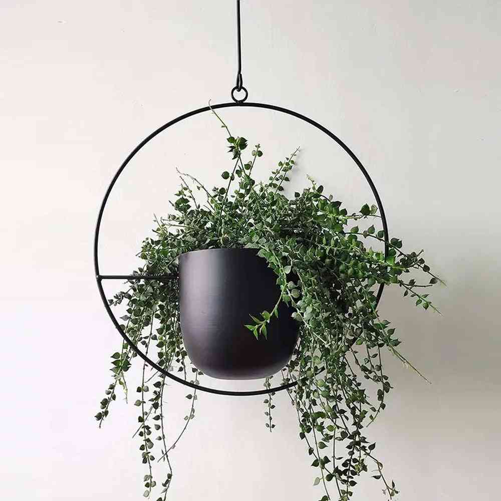 Swinging Flower Pot- Iron Wall Hanging Baskets For Home Decoration