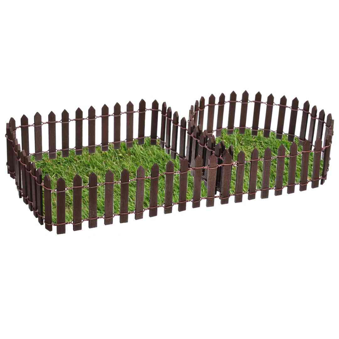 Miniature Fence Fairy Garden Plastic Diy Lawn Decoration Tool