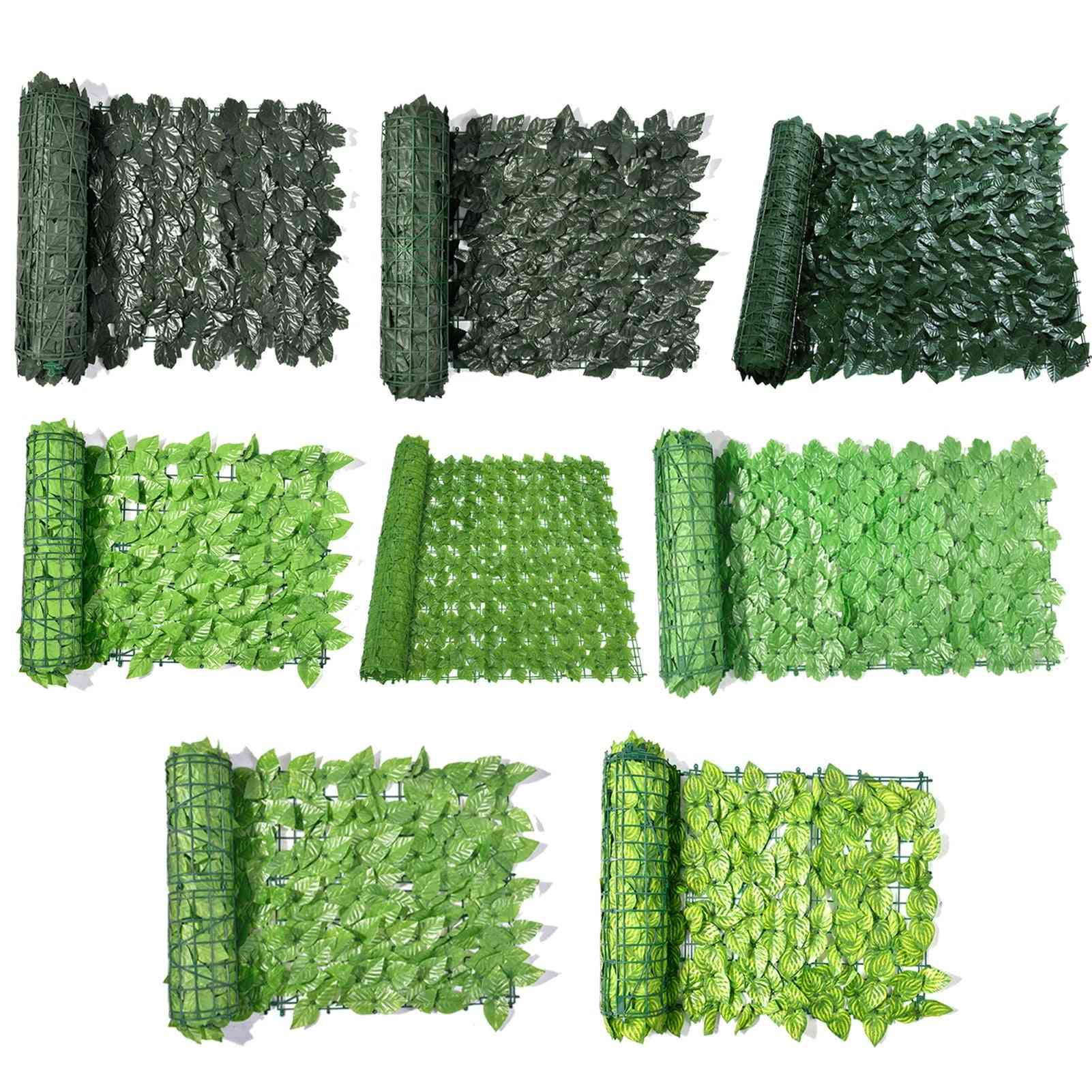 Kunstig vedbend hæk screening rulle grønne blade