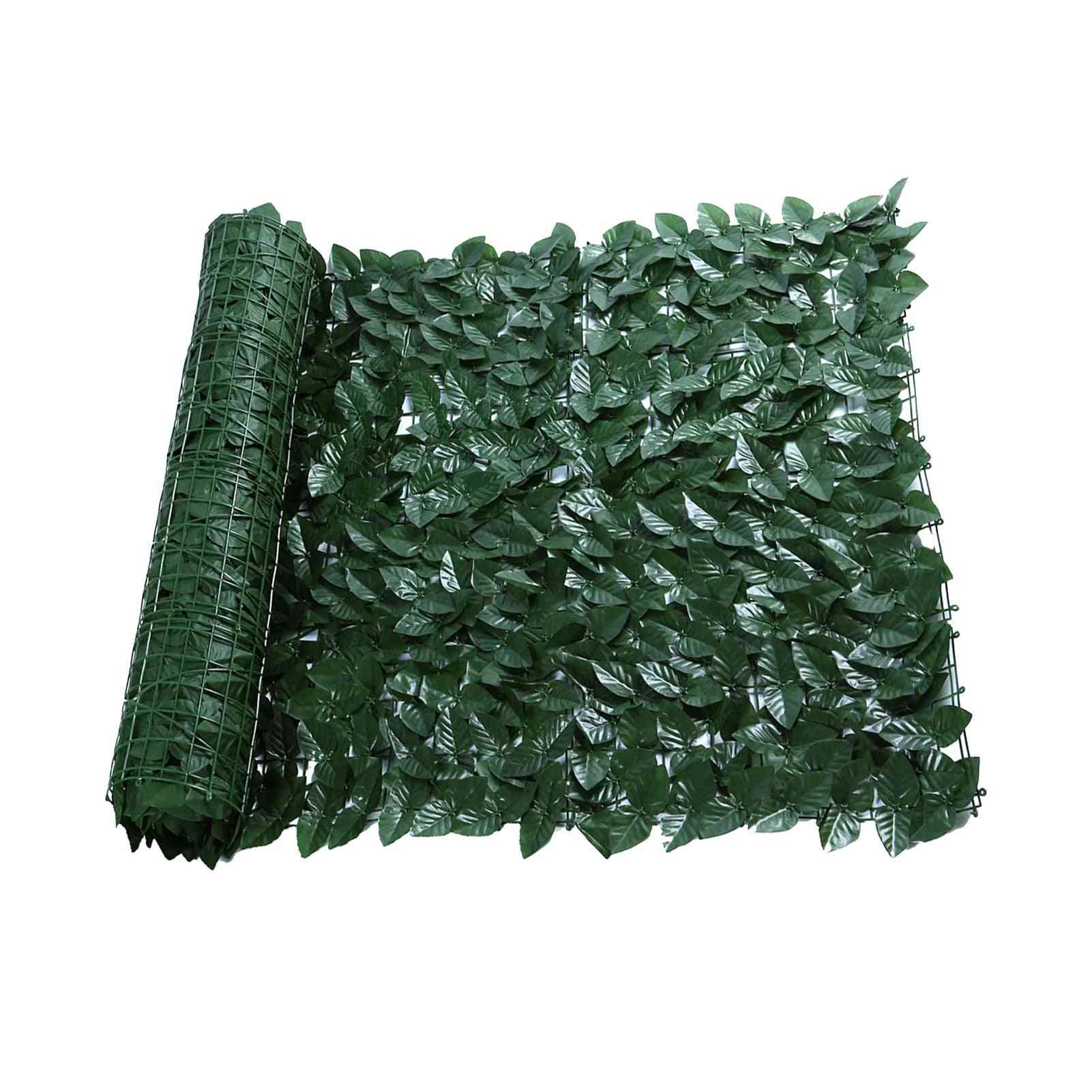Artificial Ivy Hedge Screening Roll Green Leaf