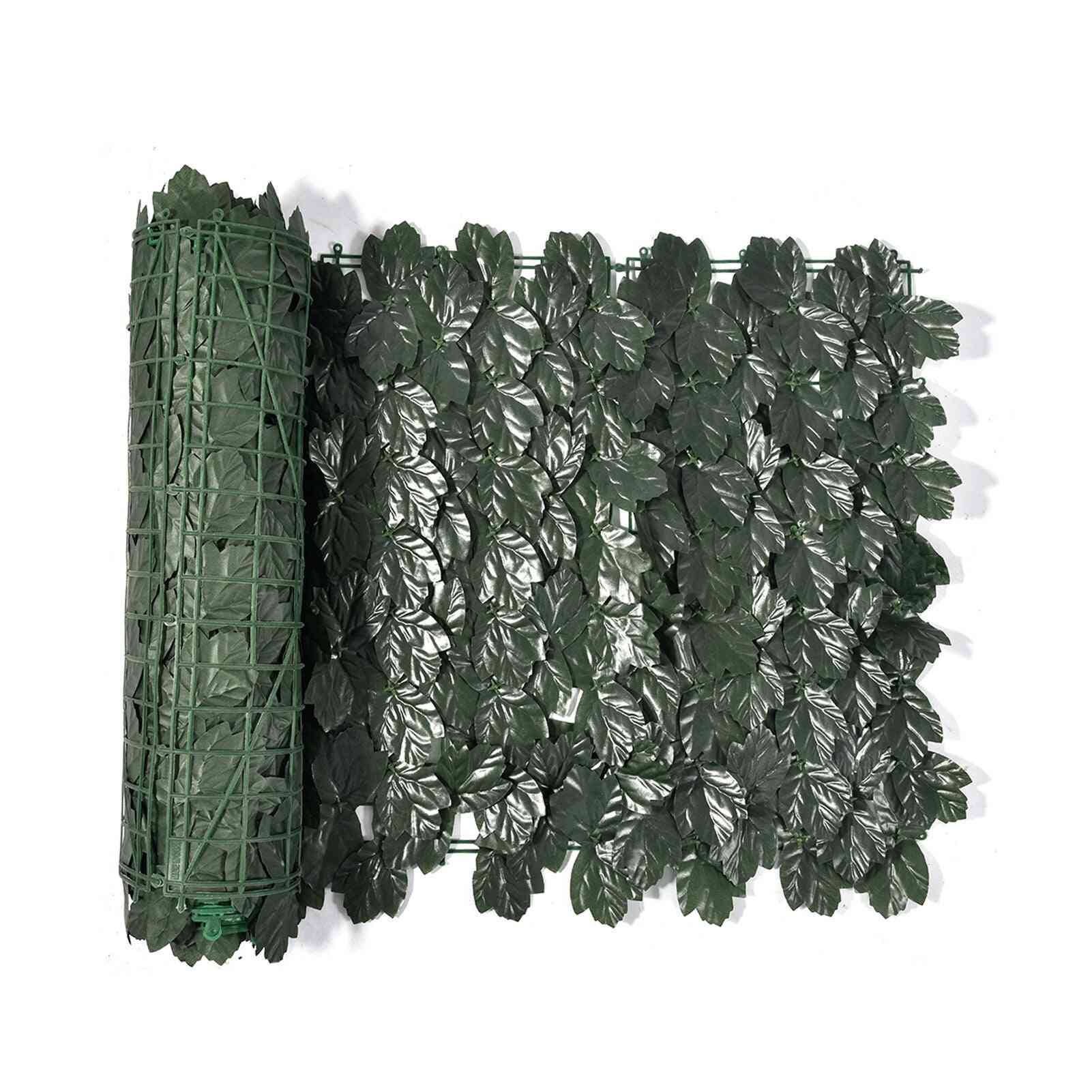 Mesterséges borostyán sövényszűrő tekercs zöld levél