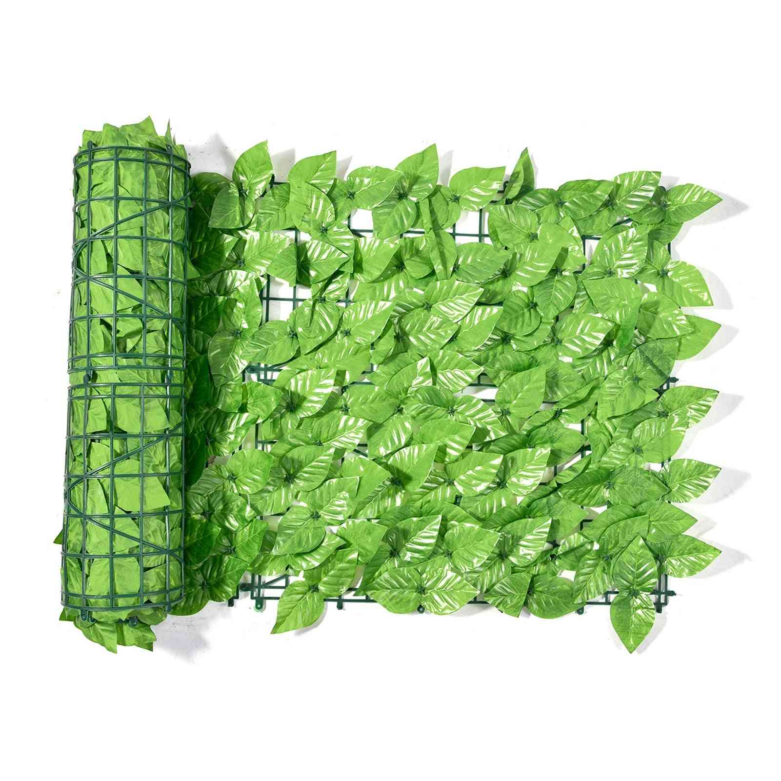 Artificial Ivy Hedge Screening Roll Green Leaf