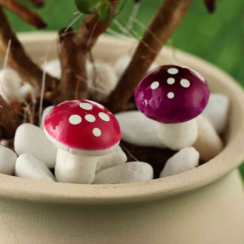 Mini Mushroom Artificial Foam Potted Plants/garden Ornament Resin Craft