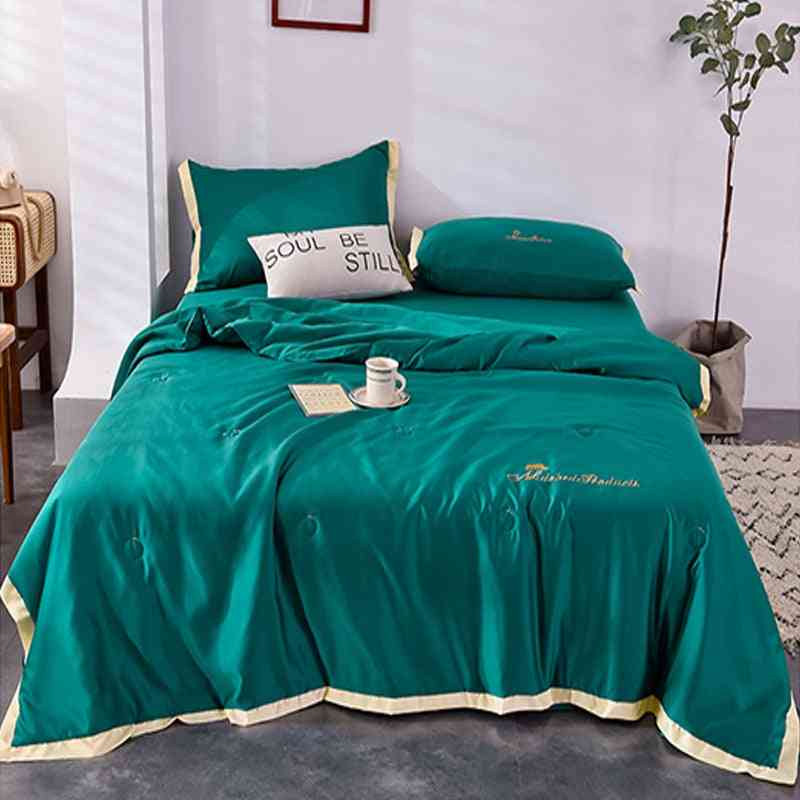 Luksus blødt vasket sengetæppe i silke med dyner