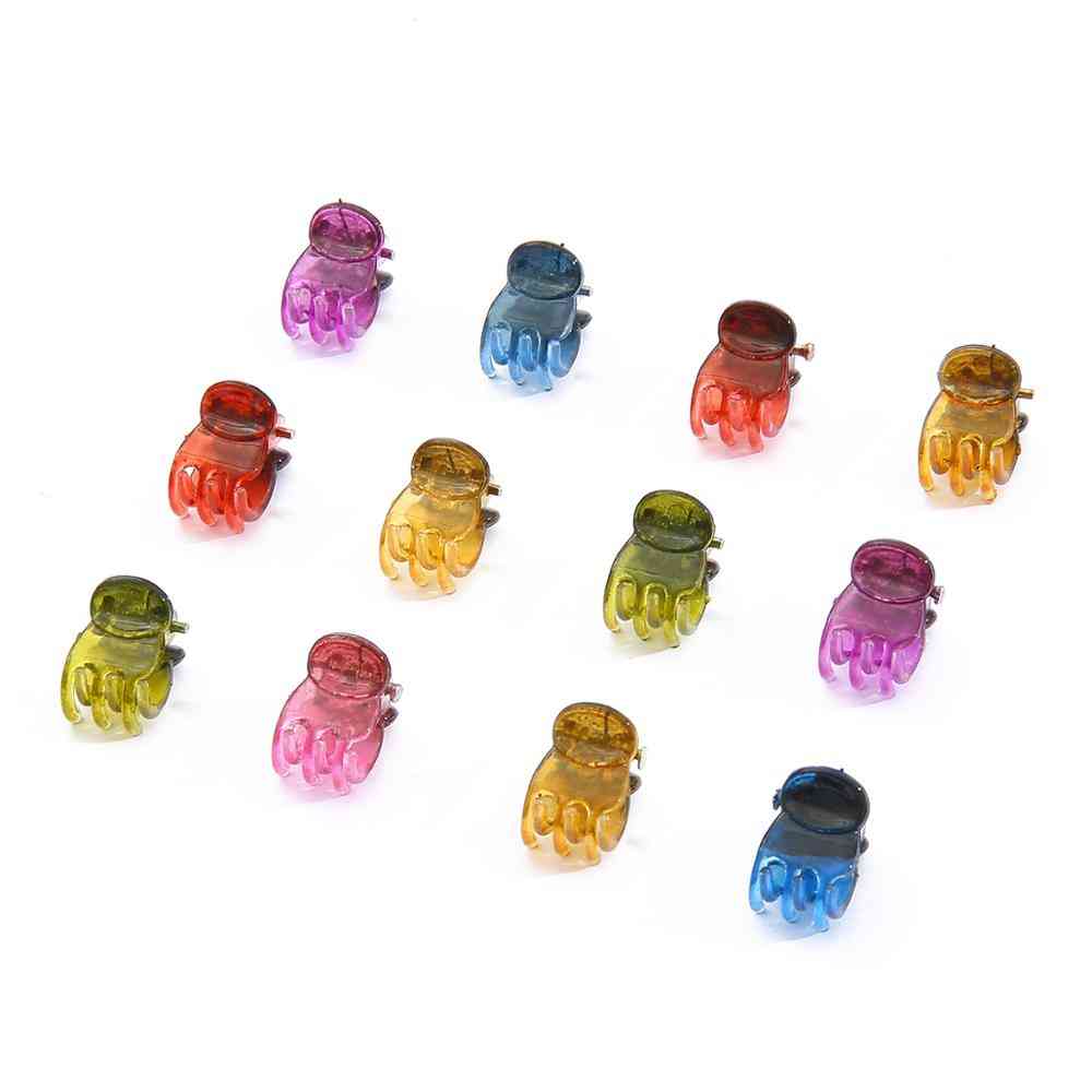 Small- Mini Hairpin, Mix Color Hair Claw, Clips Headwear