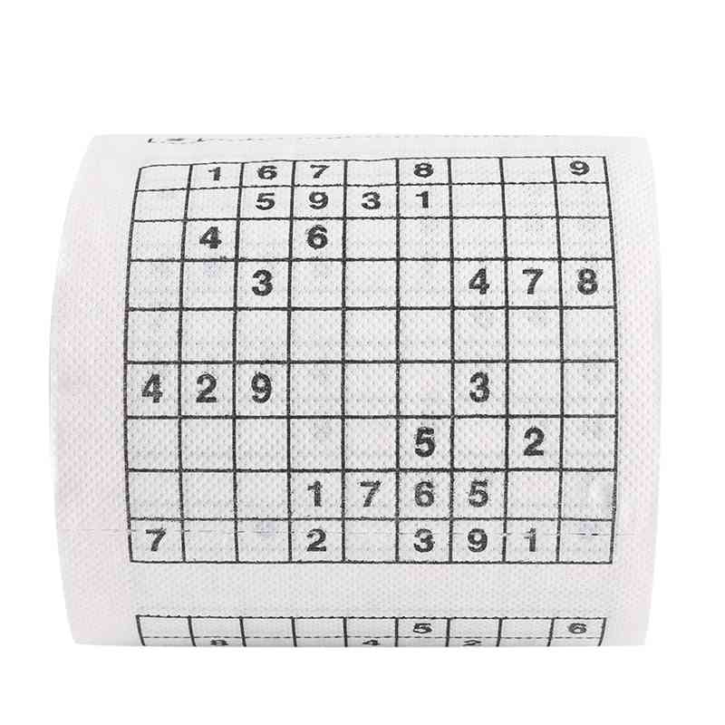 1 Roll 2 Ply Number Sudoku Printed Wc Bath