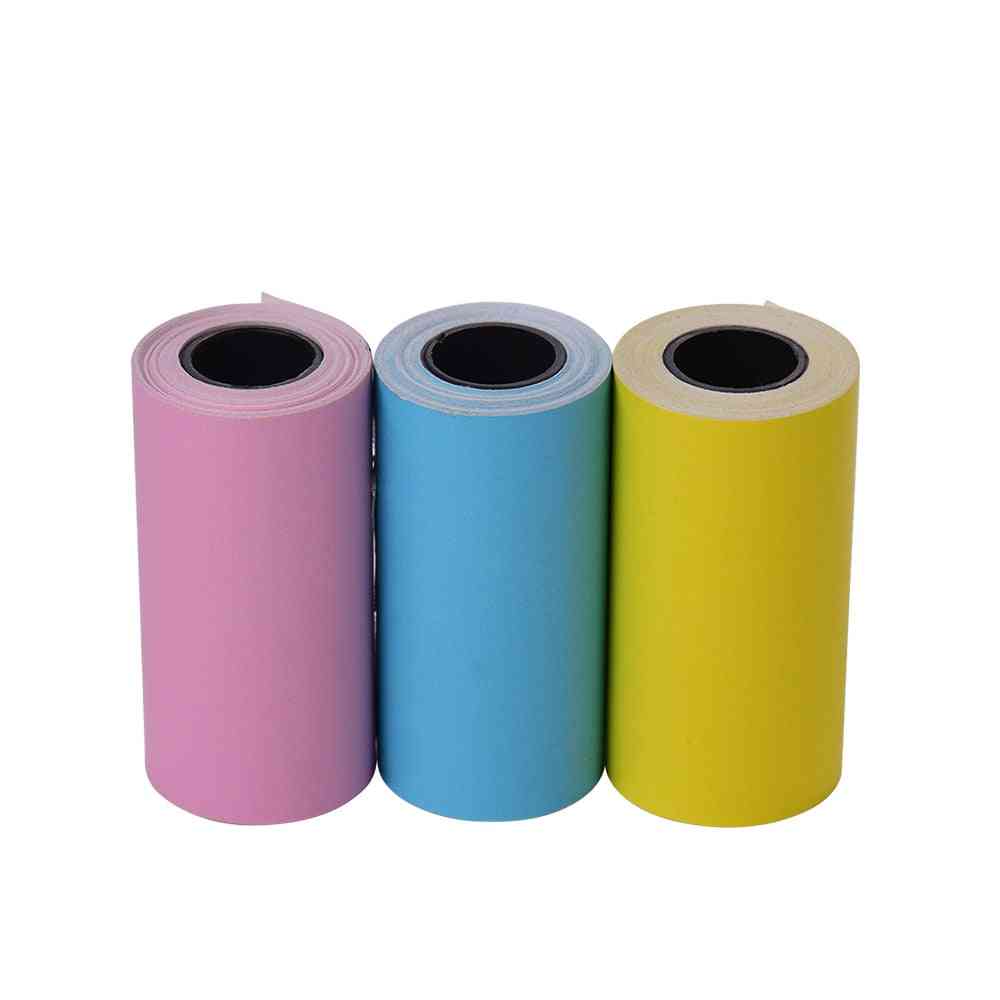 Color Sticker Paper Roll, Direct Thermal Printer With Self-adhesive For Peri Page Printer