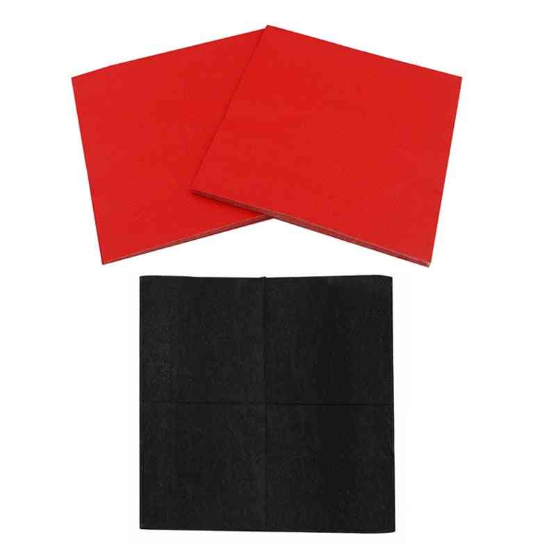 2 Pack Solid Color Printed Paper Napkin Black & Red