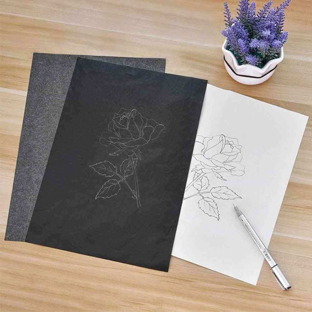 A4 másolat karbon papír, fekete festés nyomkövető grafit, újrafelhasználható tartozékok olvasható nyom