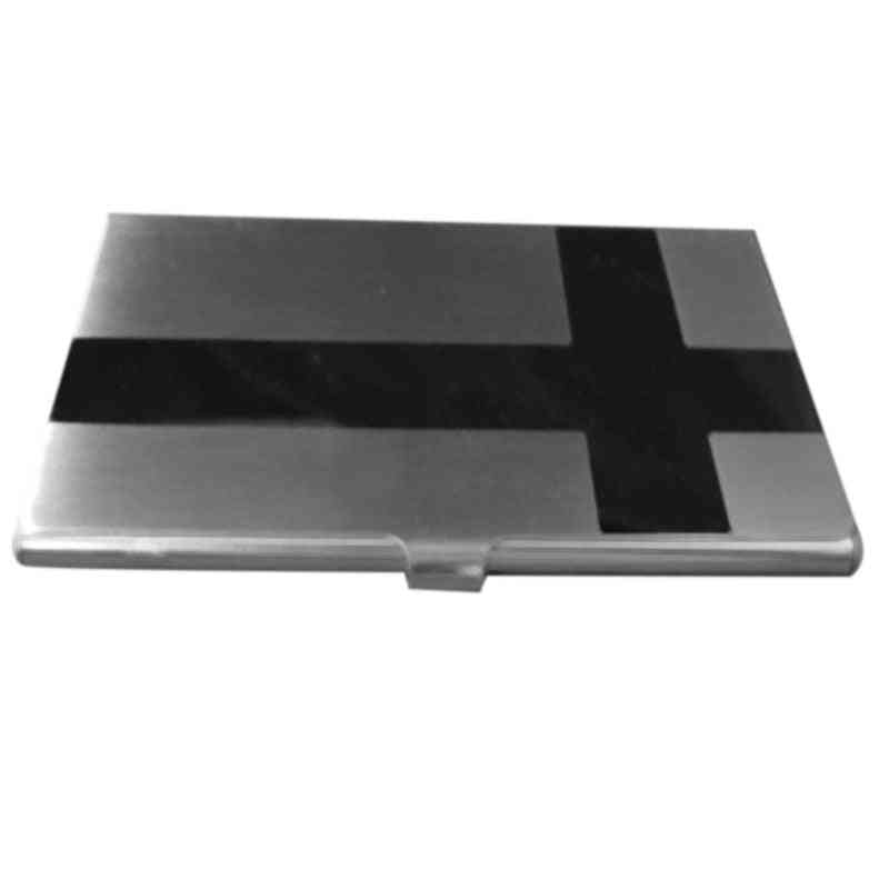 Stainless Steel Box Cross Glossy Transmission Box, Business Credit Card Holder