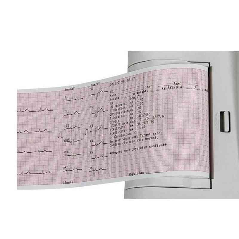 12-leads 3/6- Digital Channel, Ecg Machine, Thermal Roll Paper