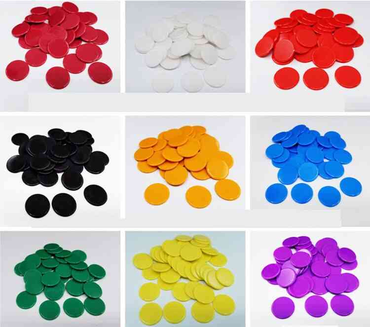 Plastic Poker Chips Casino Bingo Markers Token Fun