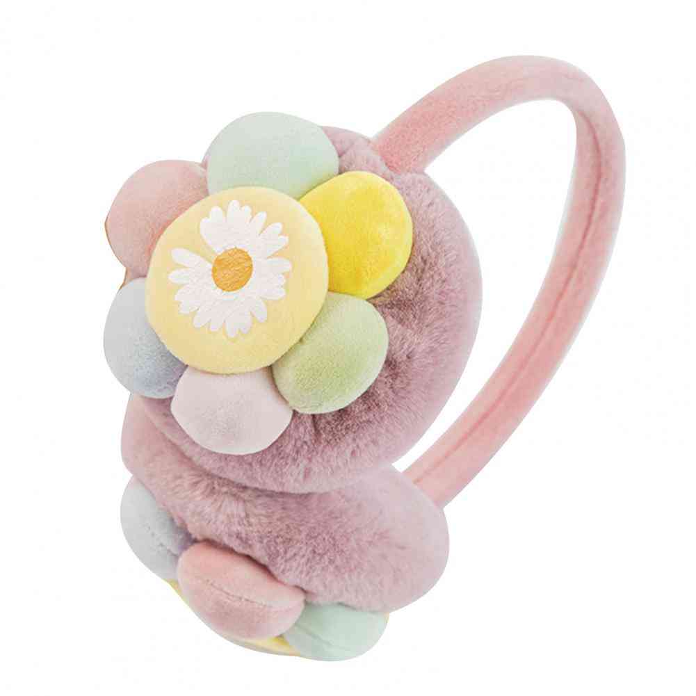 Portable Plush Cute Flower Sunflower Plush Ear Muffs