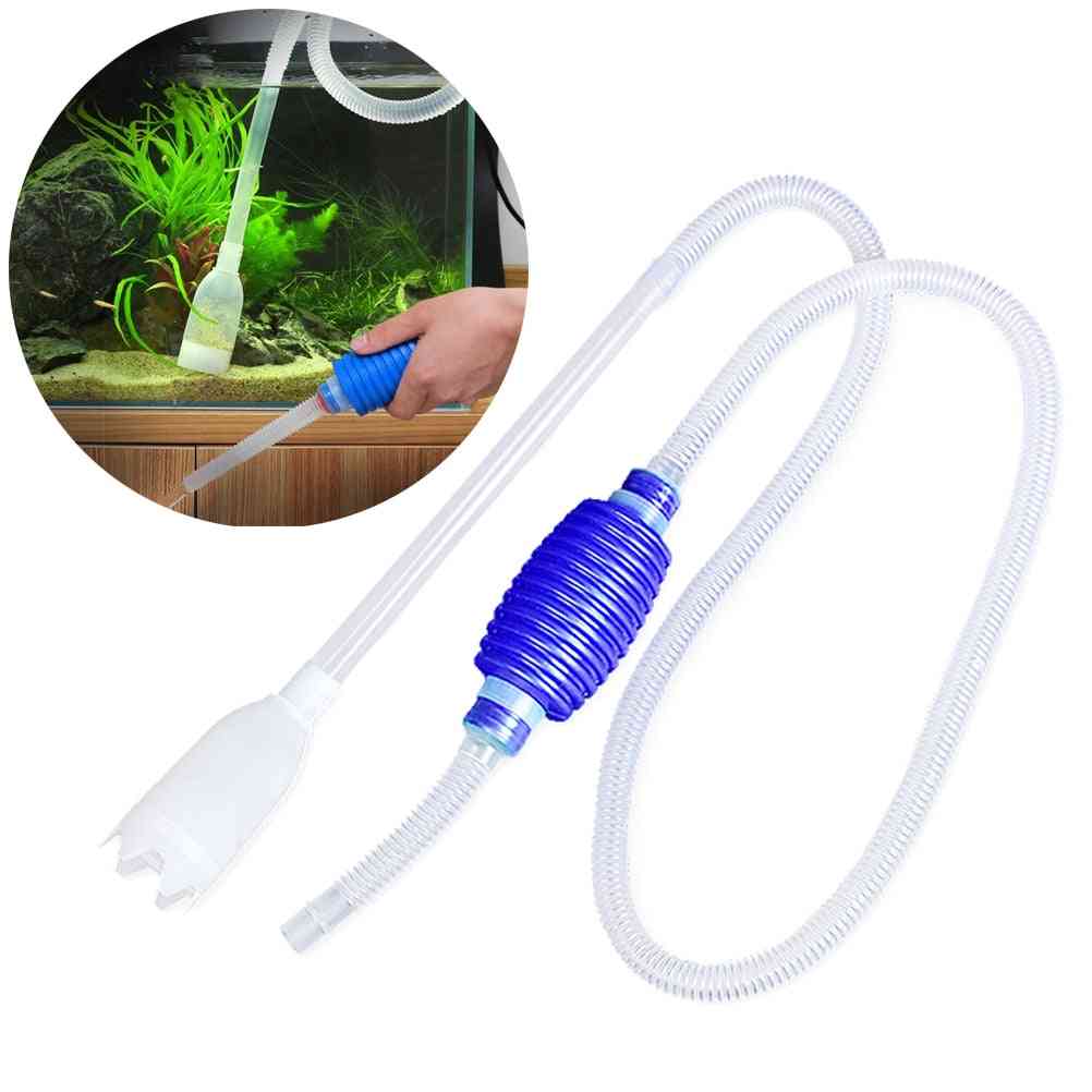Handheld Siphon Pump With Filter Nozzle Fish Tank Water Changer Air Pump