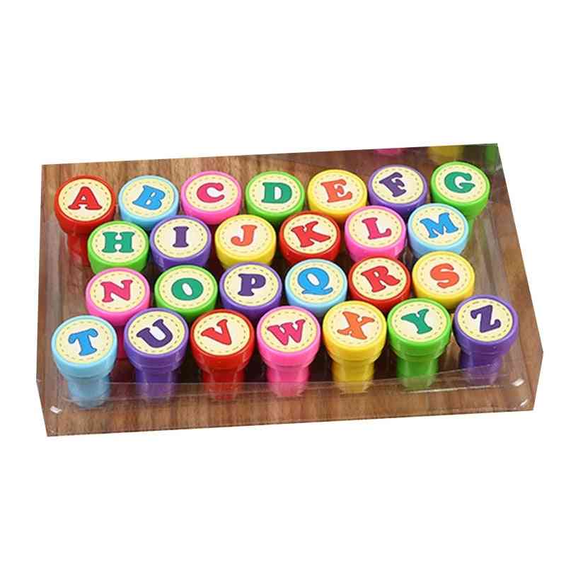 Alphabet Letters Round Stamp Seal Magnetic Ink Toy