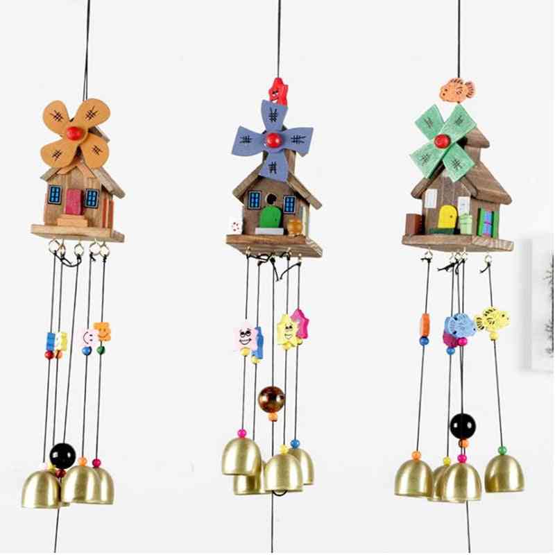 Wooden Wind Chimes Decorations Bells
