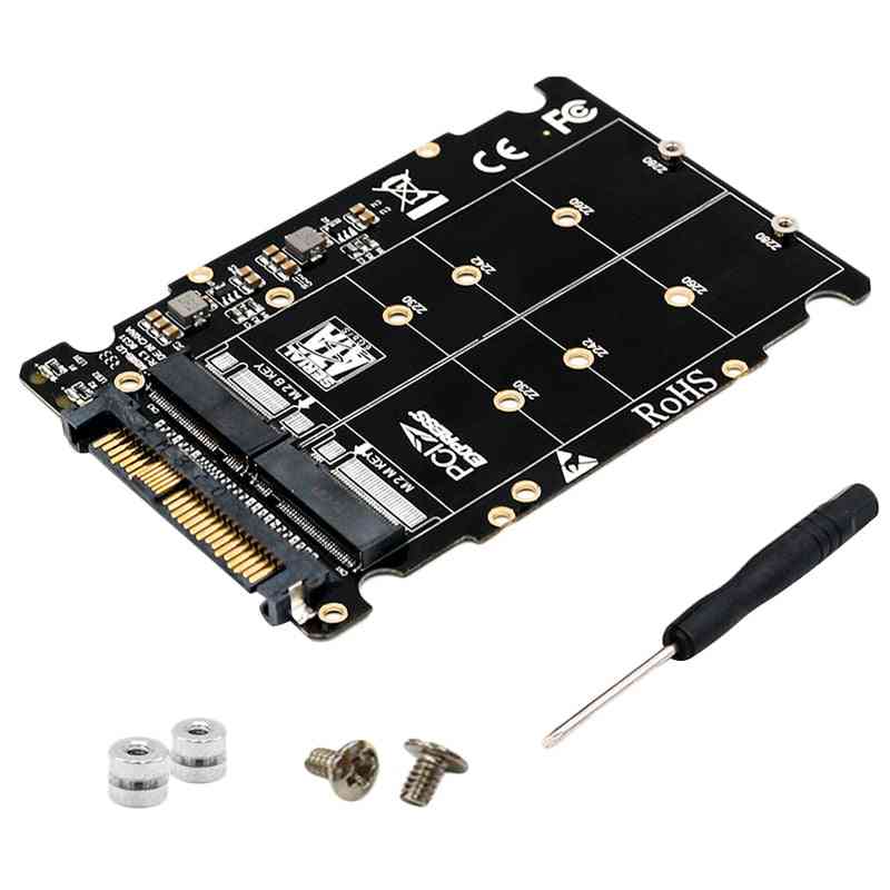 M.2 Ssd To U.2 Adapter 2in1 M.2 Nvme And Sata-bus Ngff Ssd To Pci-e U.2 Sff-8639 Adapter Pcie M2 Converter For Desktop Computers