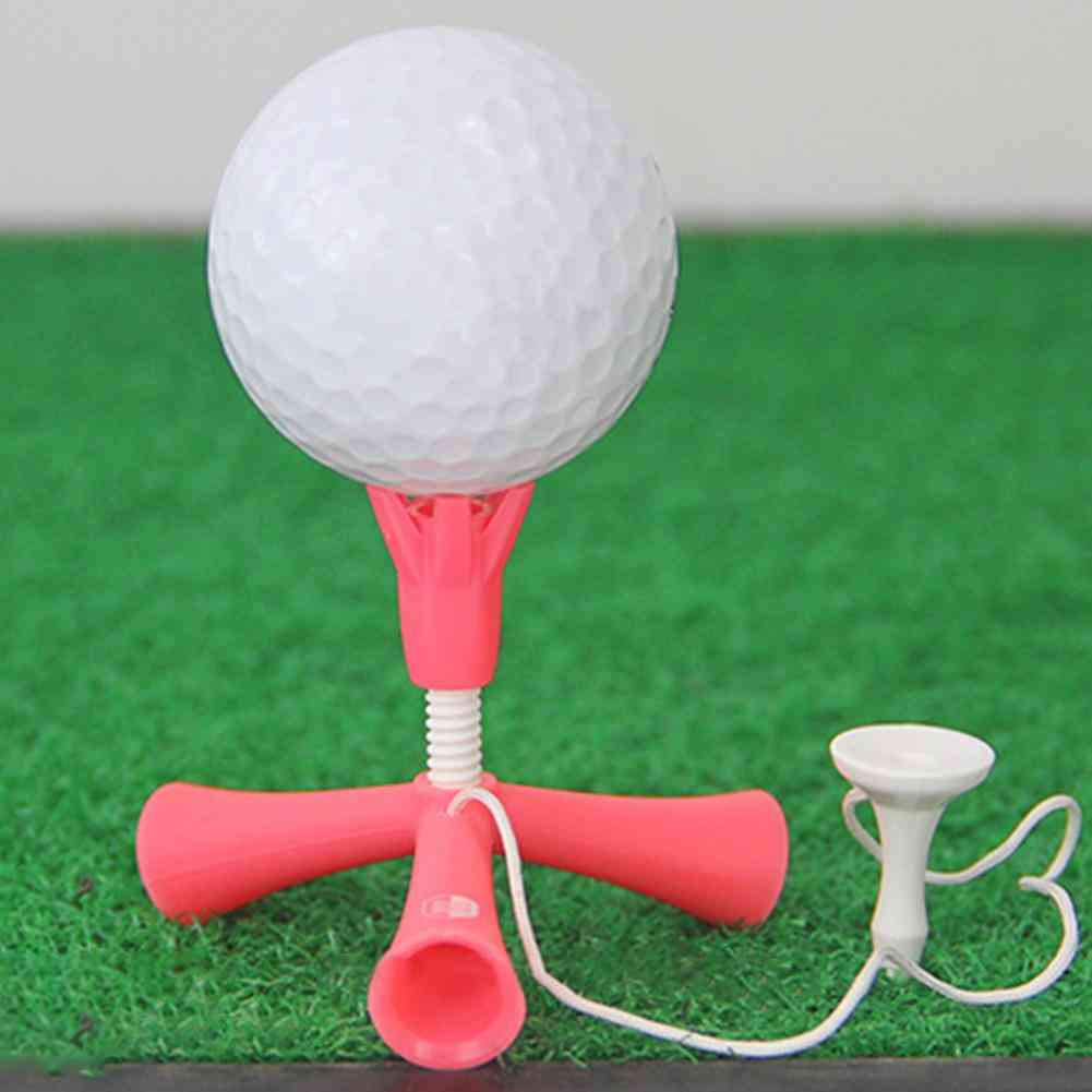 Golf tees självstående träning bollhållare anti-flygande roterbart stativ.