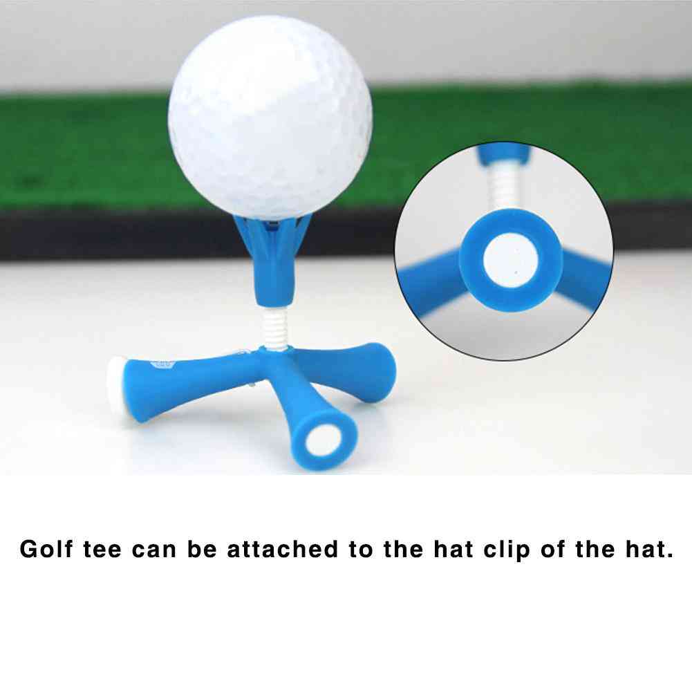 Golf tees självstående träning bollhållare anti-flygande roterbart stativ.