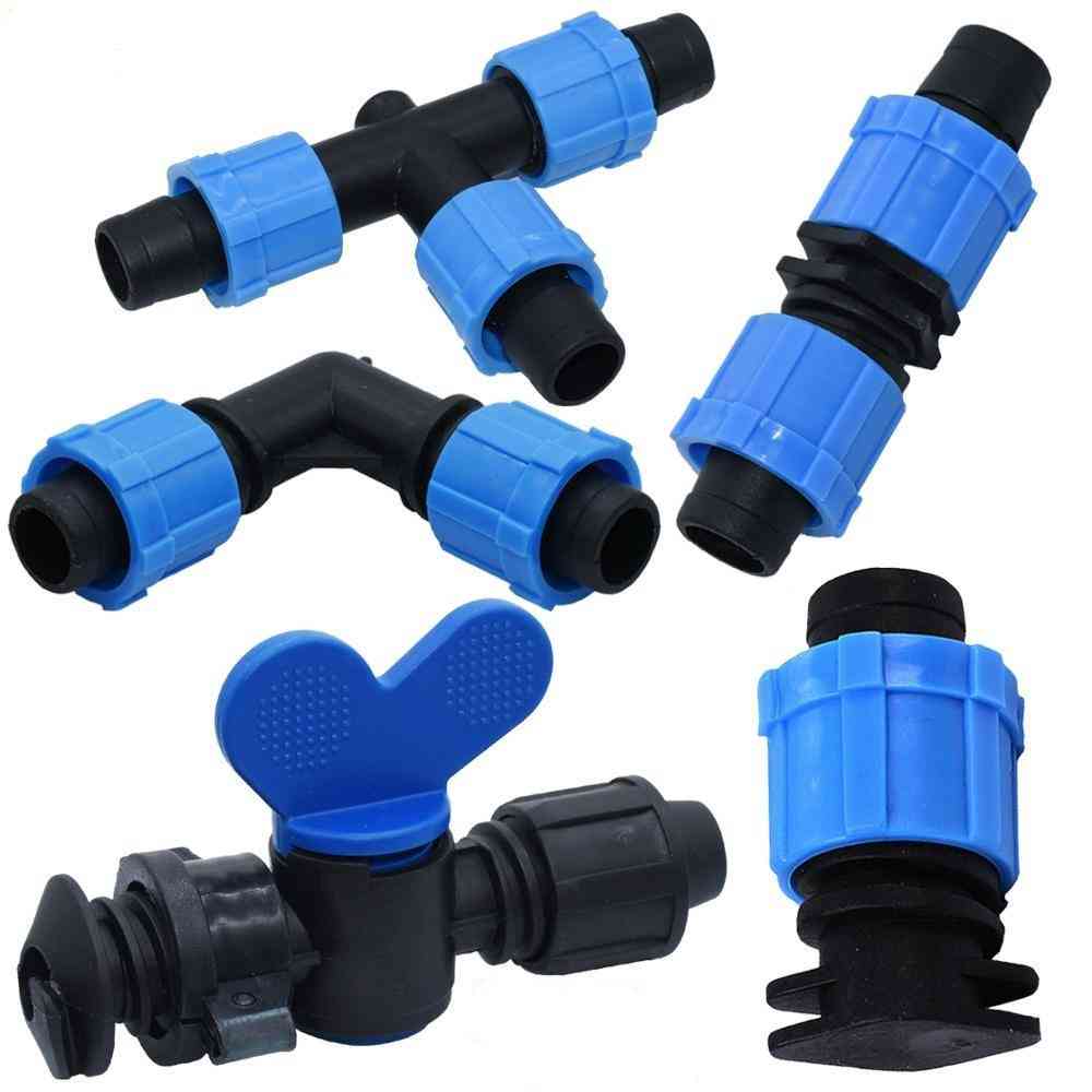 Micro Irrigation Drip Tape Valve Connectors Tee End Plug/ Pipe Hose Joints