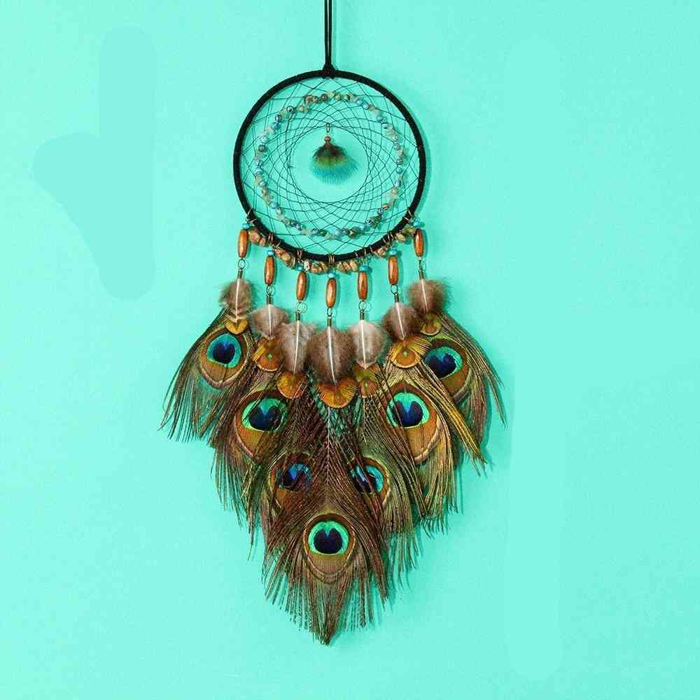 Dreamcatcher With Peacock Feather