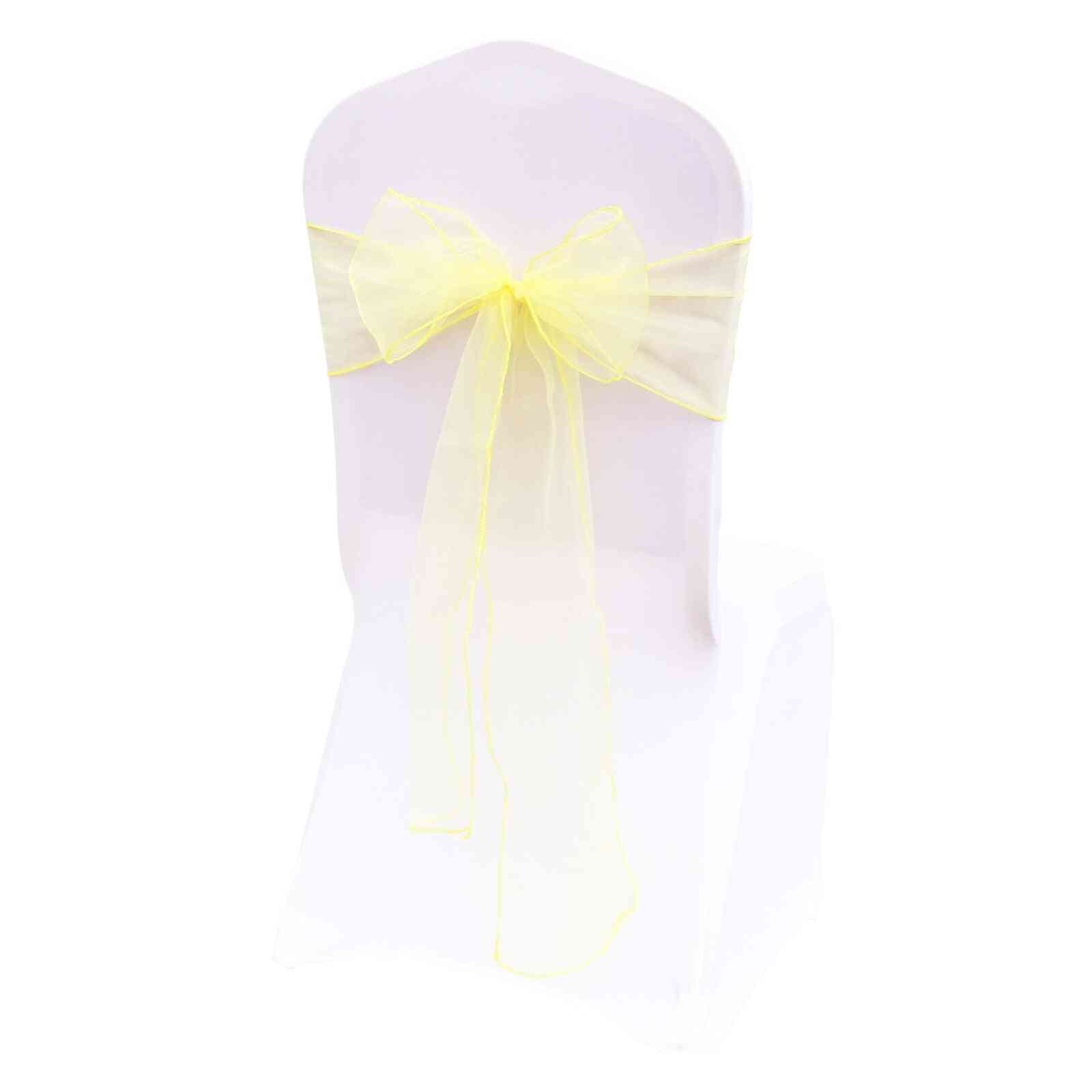 Sashes Bow Knot Tie Chair Cover Band Belt For Wedding