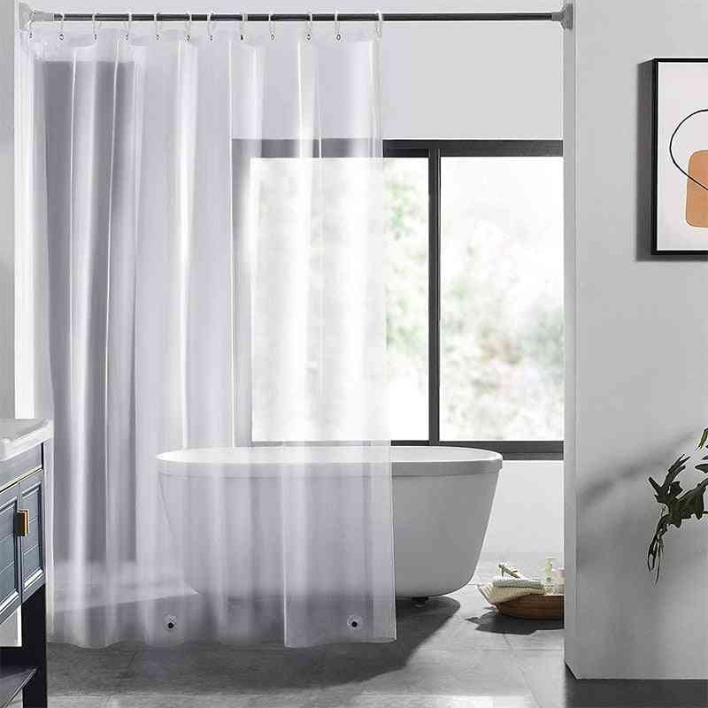 Waterproof White Plastic Transparent Shower Curtains