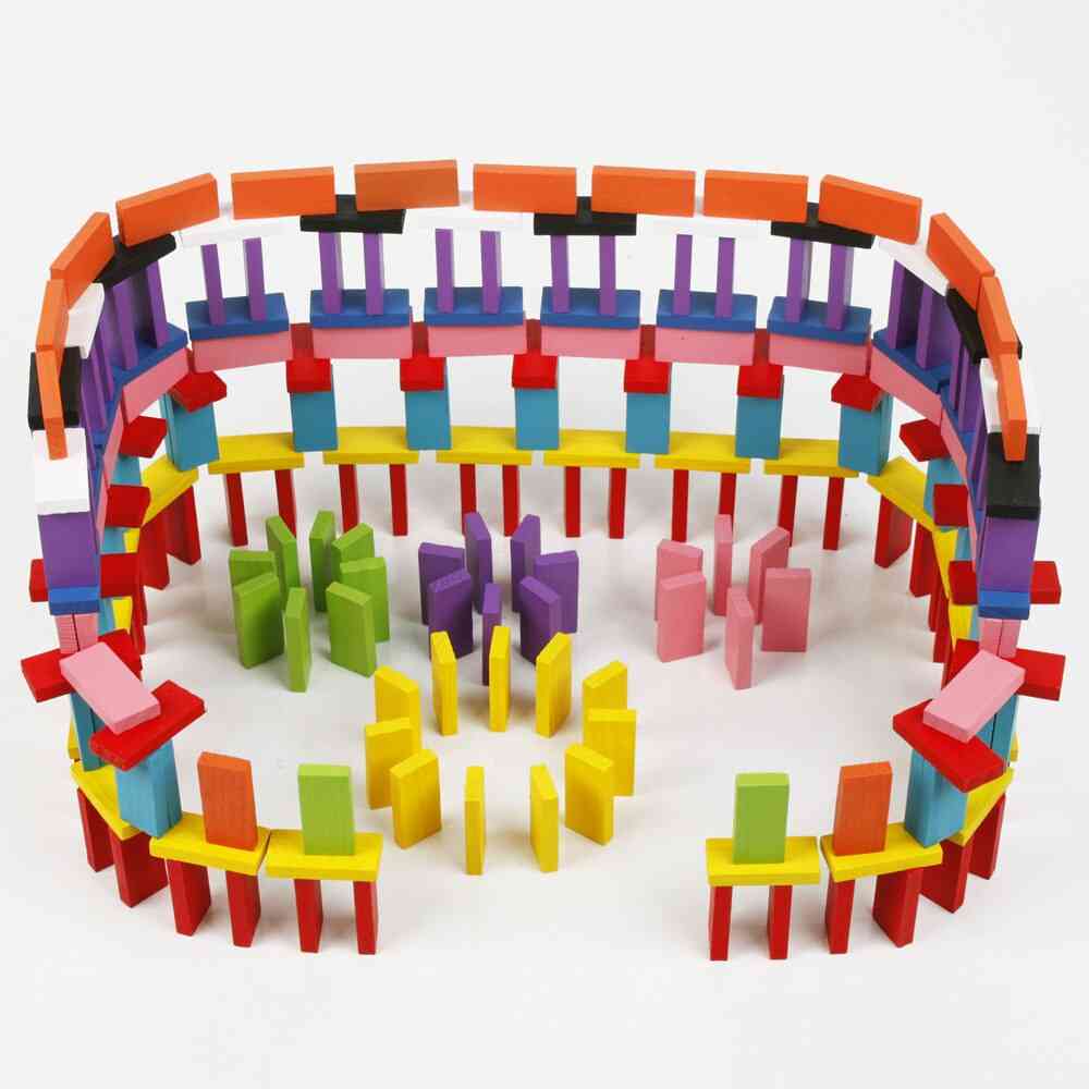 Rainbow Jigsaw Dominoes Montessori Educational Wood