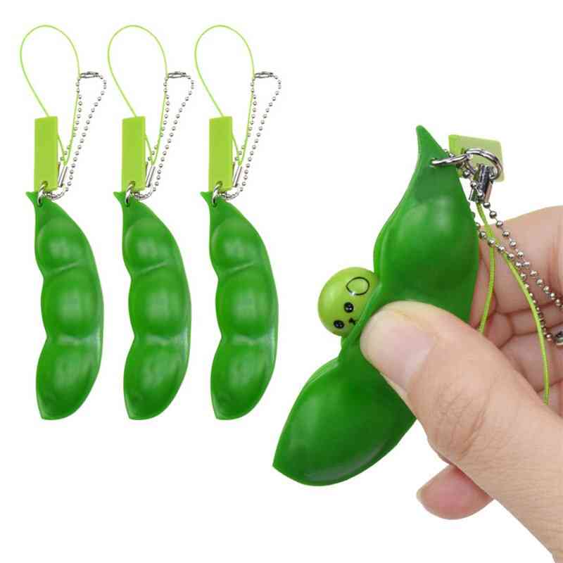 Squeezy Beans Peas Peanuts Keychain
