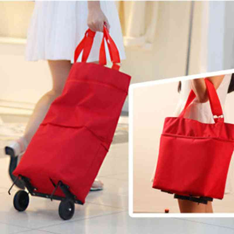 Folding Shopping Cart Wheels Bag