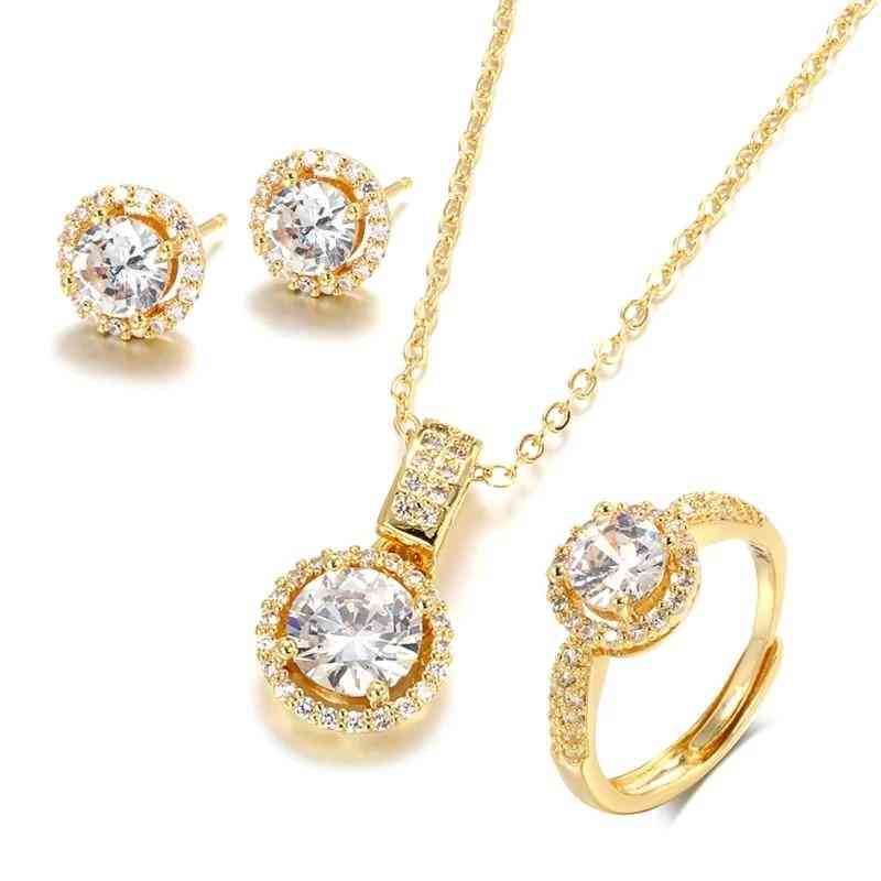 Jewelry Sets Engagement Ring Necklace Earring