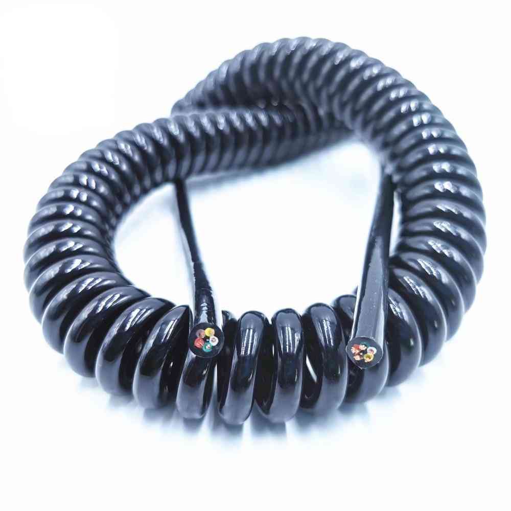 Black Spring Power Cord For Extension