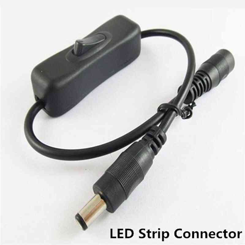 LED -strömbrytare kvinnlig och manlig strömkabel