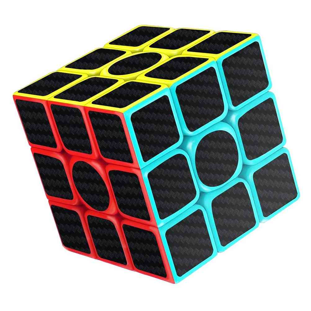 Smooth Carbon Fiber Sticker Rubix Cube