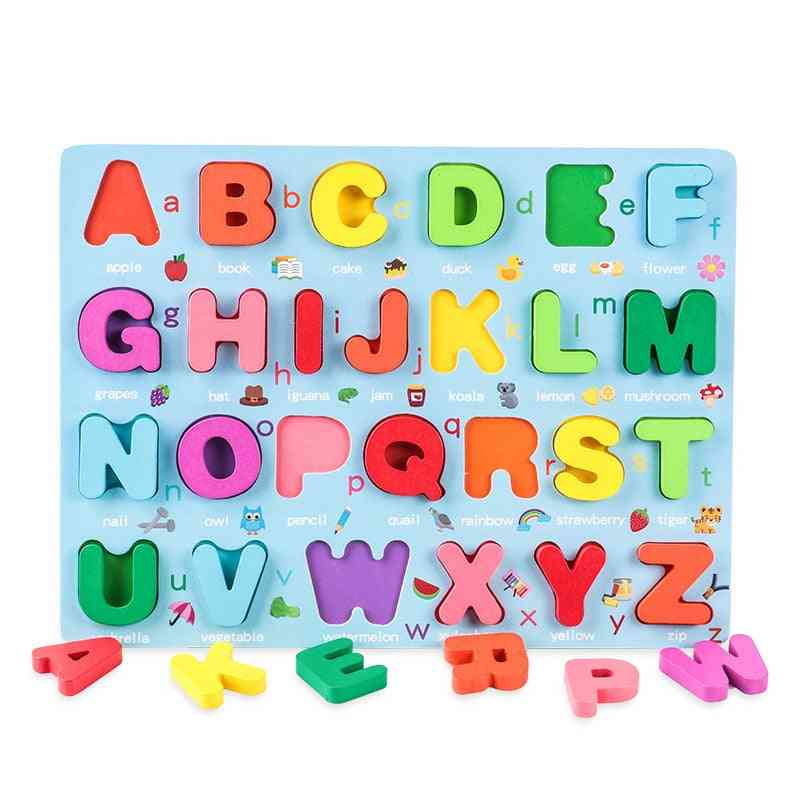 Colorful Number Letter Geometry Shape Cognition Grasp Board