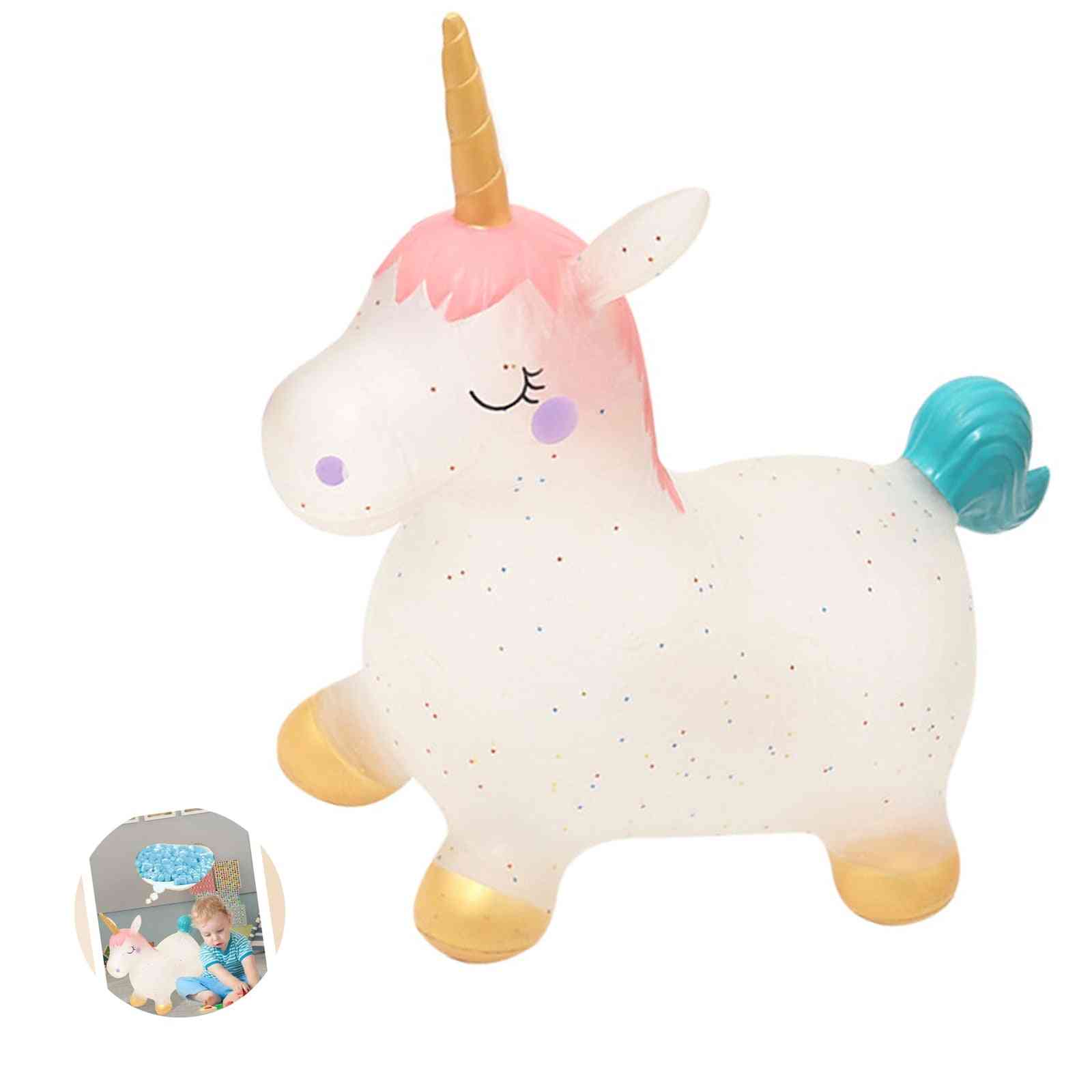 Cute Baby Inflatable Lovely Unicorn With Outdoor Sports Games Toy
