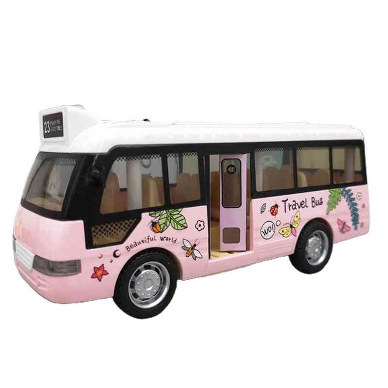 School Bus Sound Light Tour Model Boy Toy