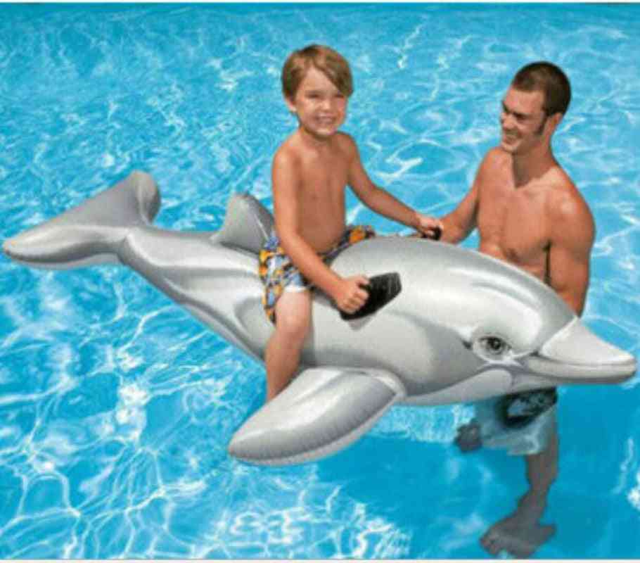 Barn uppblåsbara delfin ride-on pool leksak