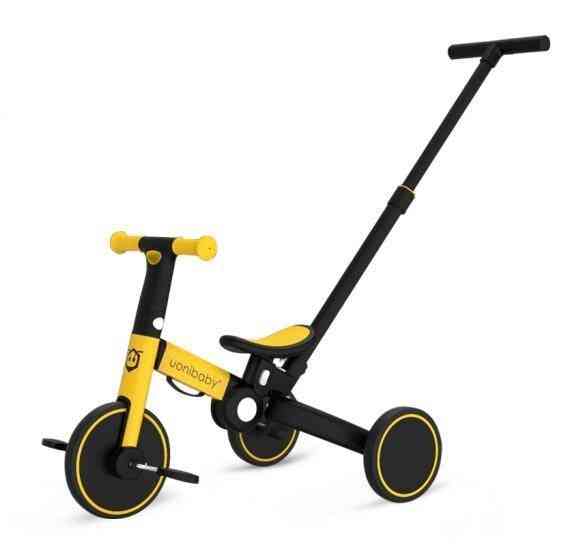 Original barnvagn med trehjuling, trampcykel för barn