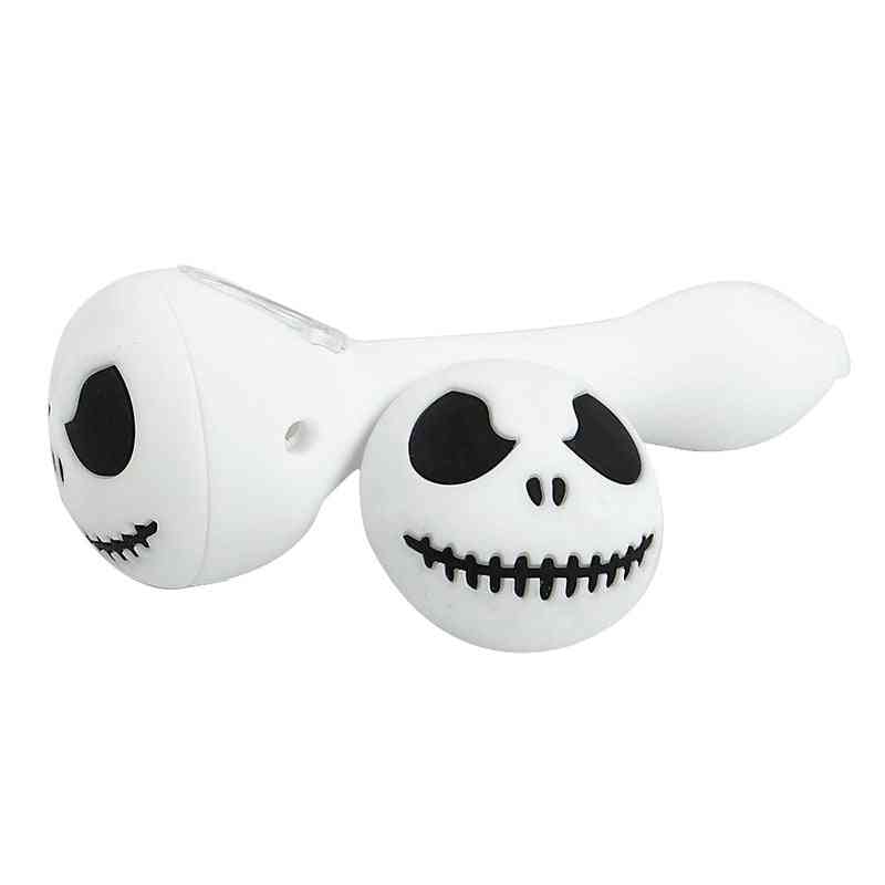 Creative Halloween Silicone Smoking Pipe With Glass Bowl