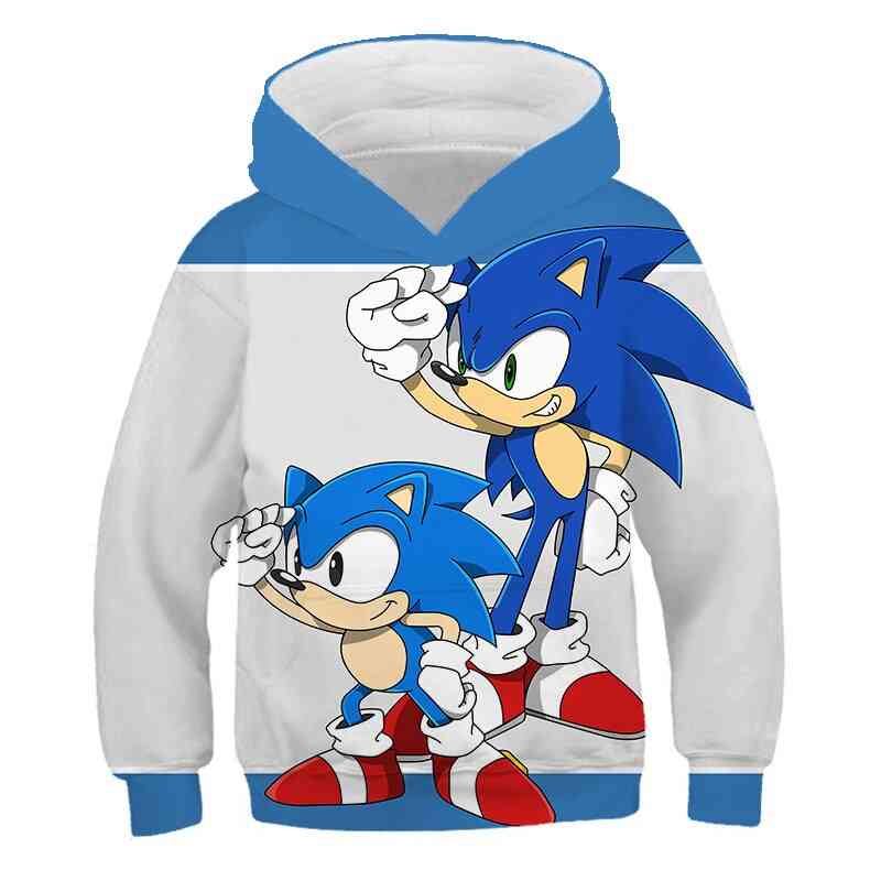 3d Colorful Super Cartoon Sonic Hoodies Sweatshirts - 2