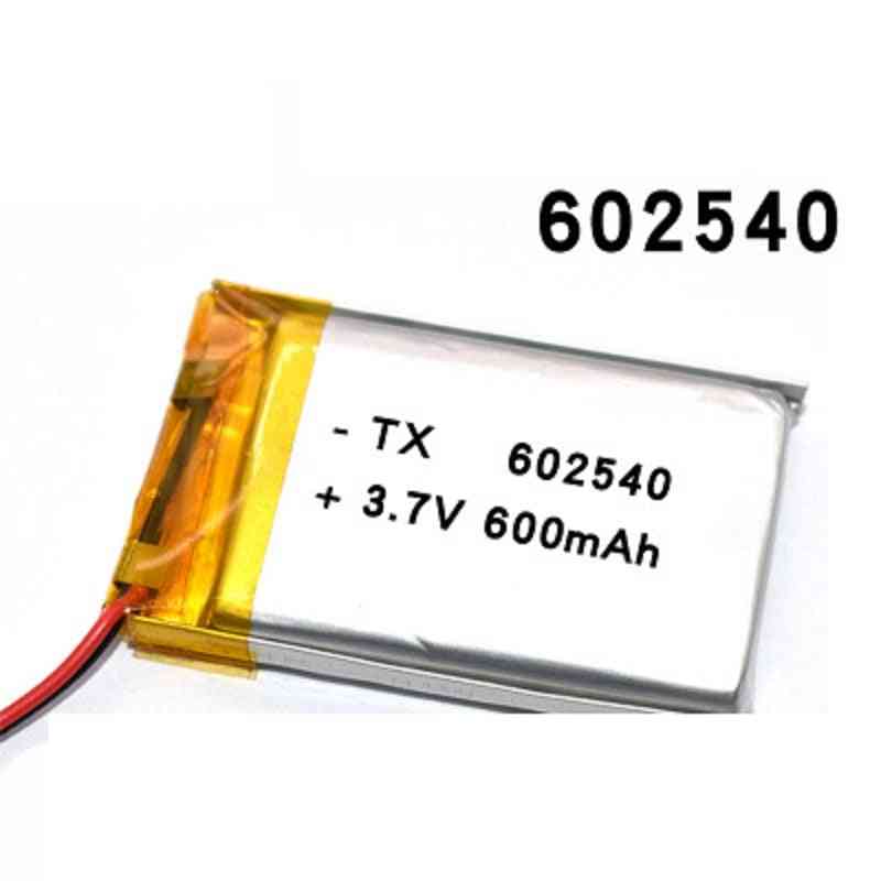 Polymer 602530, 3.7v 600mah Lithium Battery