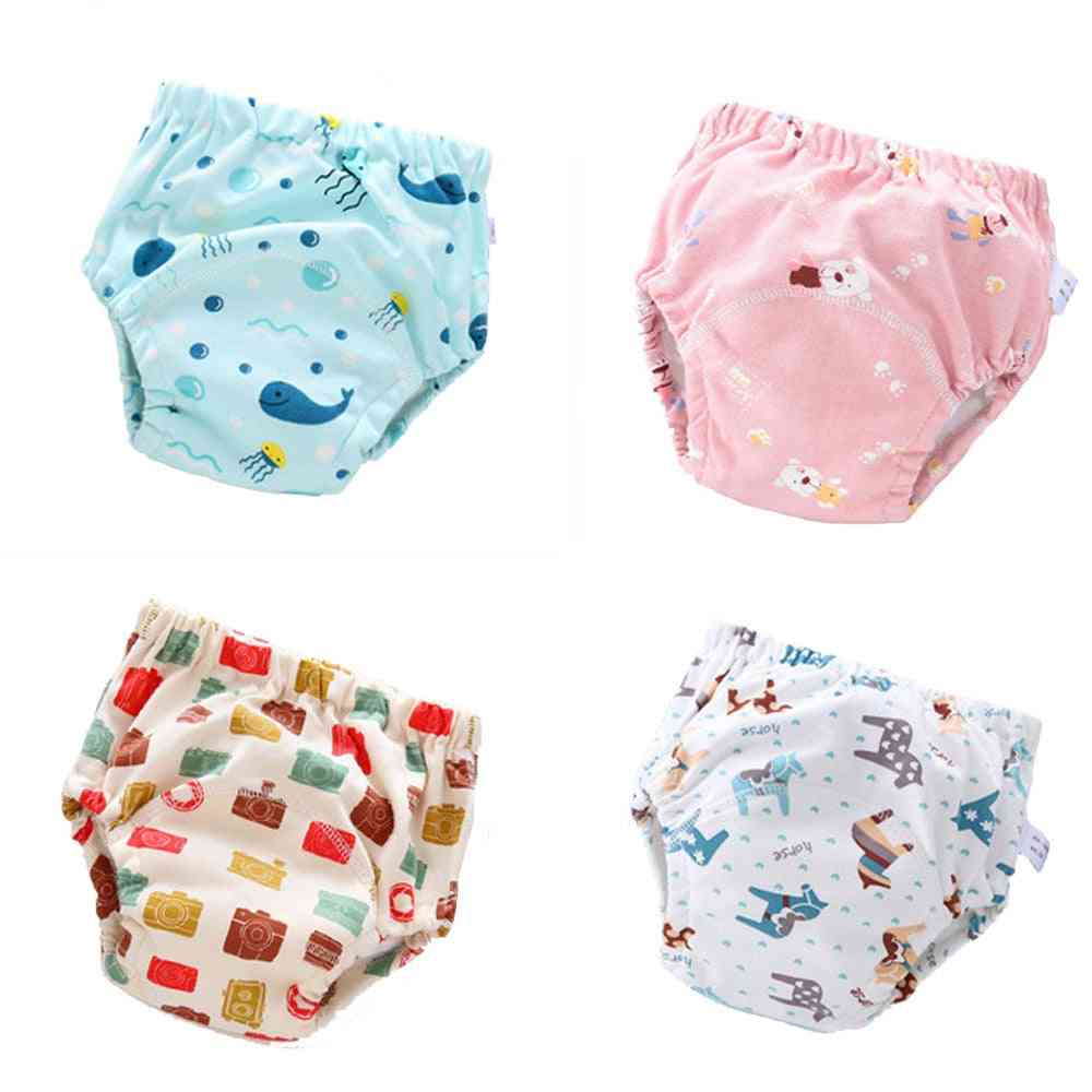 Baby Nappy Changing Diapers, Washable 6 Layer Soft Pants