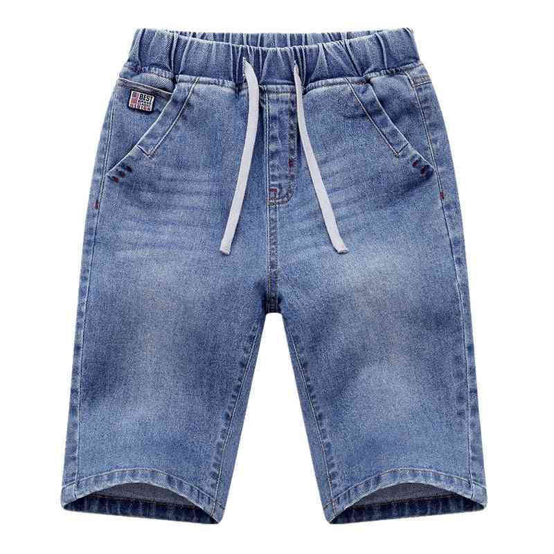 Sommer design print broderi jeans shorts