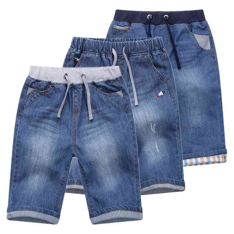 Sommar design tryck broderi jeans shorts