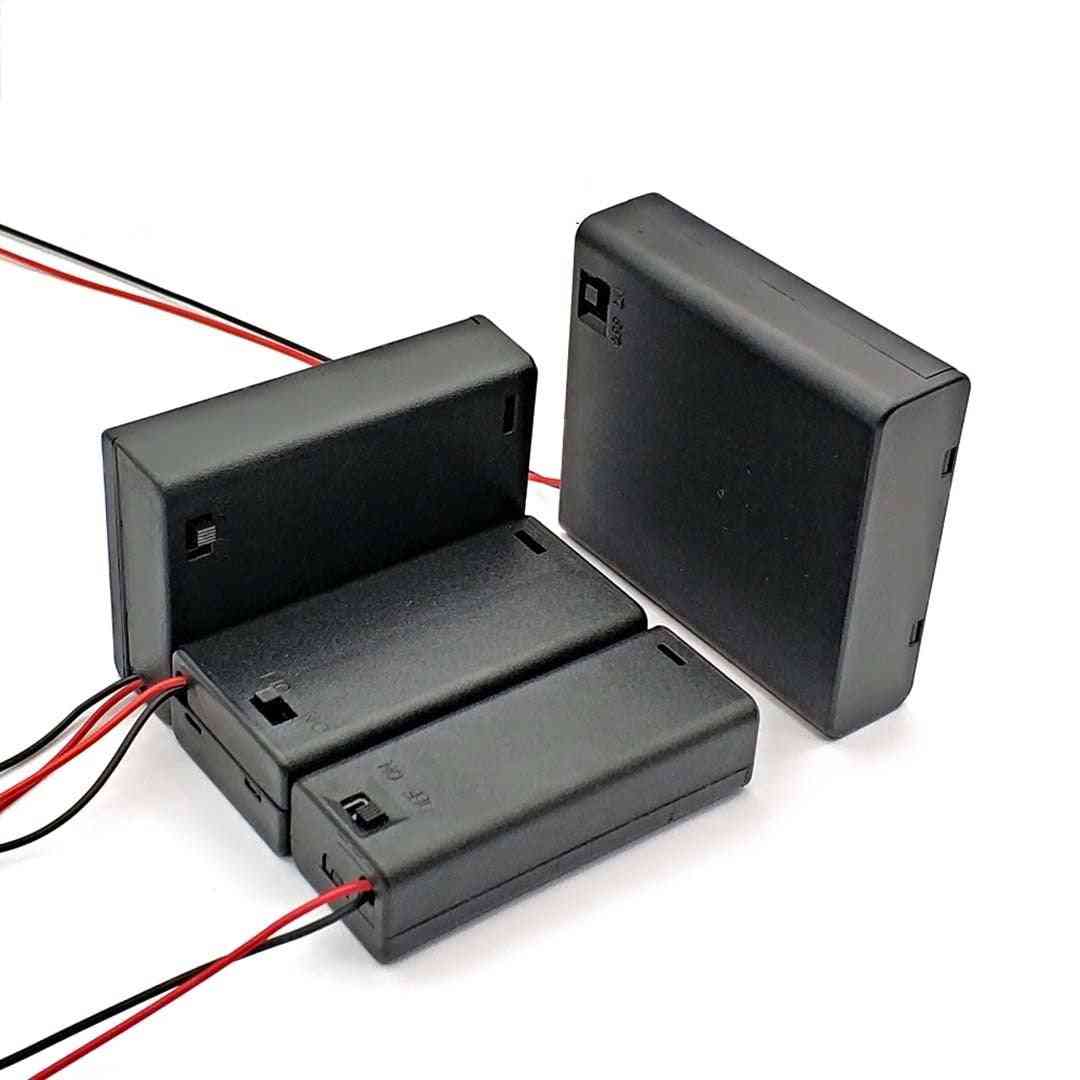 Batterilåda / fodralhållare med strömbrytare